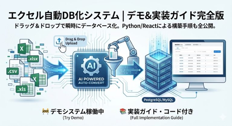 エクセル自動DB化システム | デモ&実装ガイド完全版