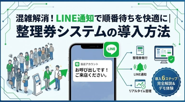 混雑解消！LINE通知で順番待ちを快適に｜整理券システム