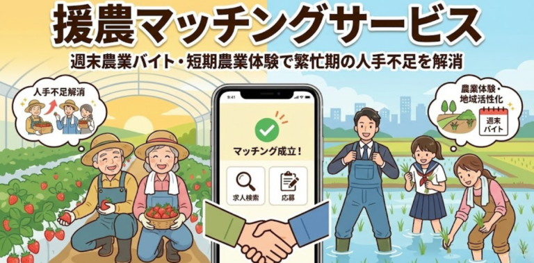 援農マッチングサービス｜週末農業バイト・短期農業体験で繁忙期の人手不足を解消