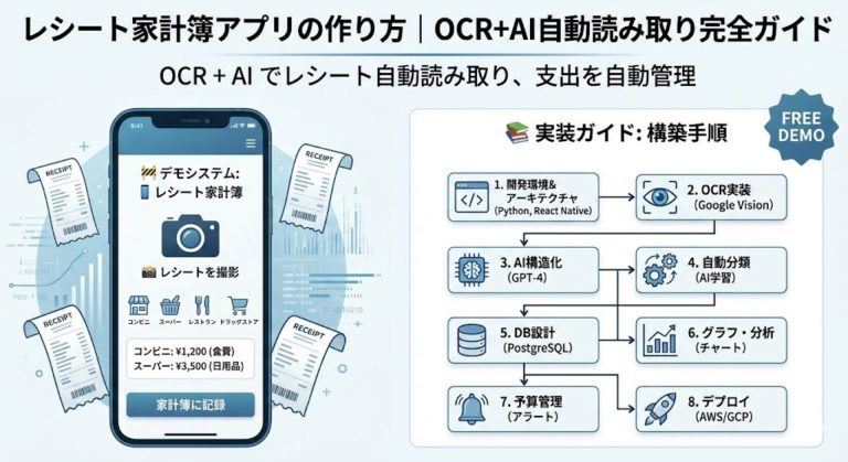 レシート家計簿アプリの作り方｜OCR+AI自動読み取り完全ガイド