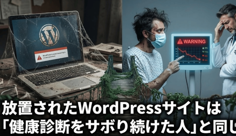 放置されたWordPressサイトは「健康診断をサボり続けた人」と同じ