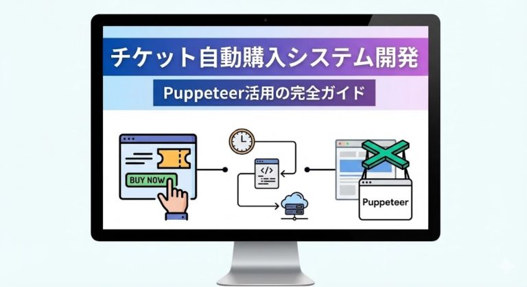 チケット自動購入システム開発｜Puppeteer活用の完全ガイド
